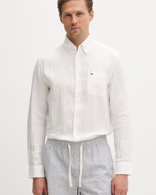 Tommy Jeans cămașă pentru bărbați, din in