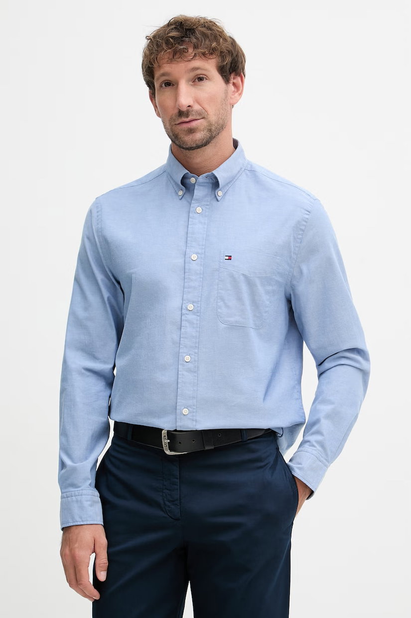 Tommy Hilfiger cămașă pentru bărbați, cu bumbac