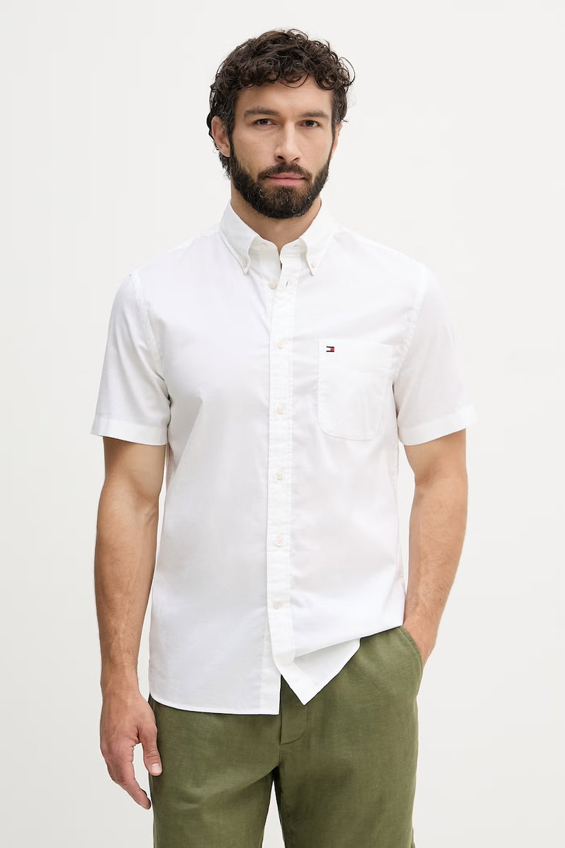 Tommy Hilfiger cămașă pentru bărbați, din bumbac cu elastan