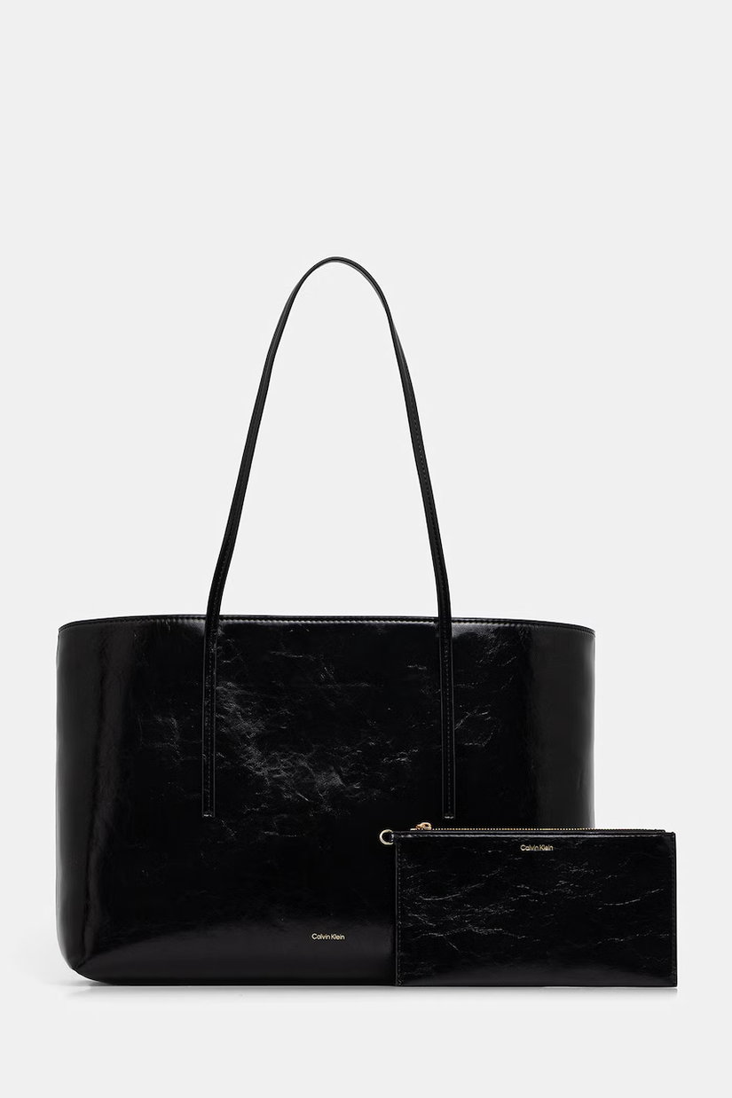 Calvin Klein geantă shopper pentru femei, cu imitație de piele