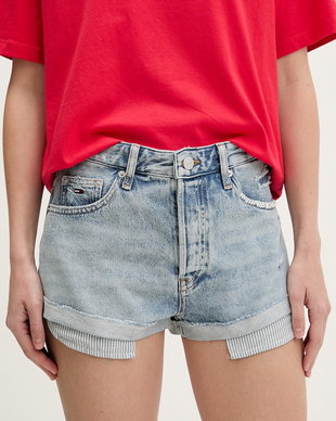 Tommy Jeans pantaloni scurți pentru femei, din denim