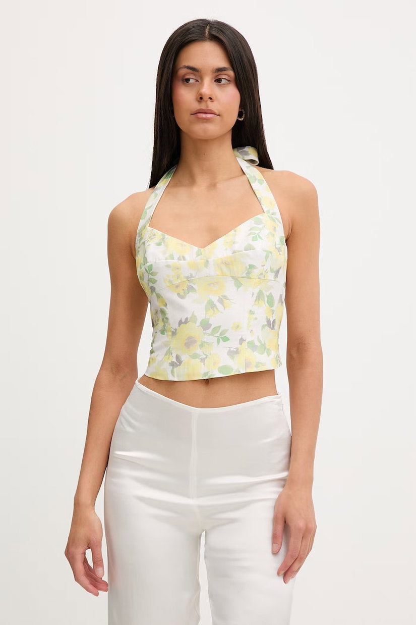 Bardot top pentru femei, cu lyocell