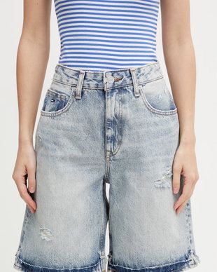 Tommy Jeans pantaloni scurți pentru femei, din denim