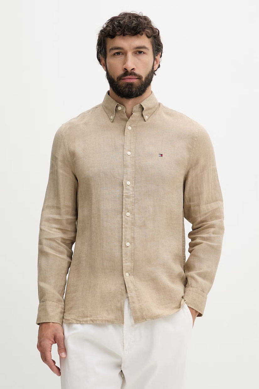 Tommy Hilfiger cămașă pentru bărbați, din in
