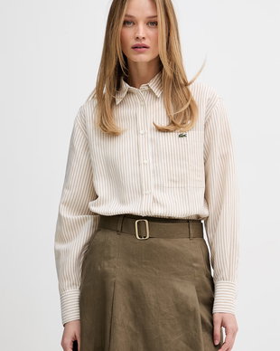 Lacoste cămașă pentru femei, din in
