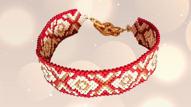 Brățară Elegantă Rouge Royale din Miyuki Delica
