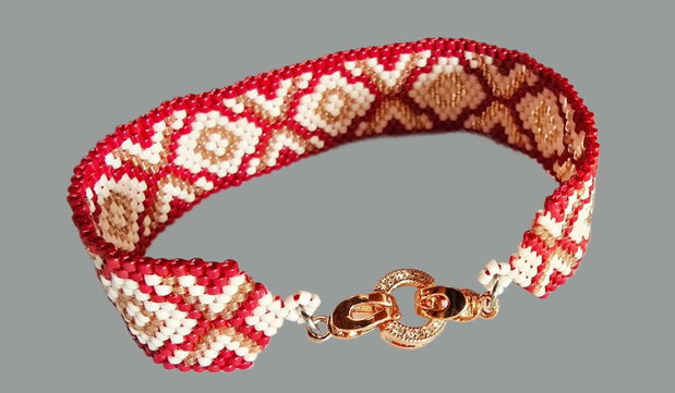 Brățară Elegantă Rouge Royale din Miyuki Delica
