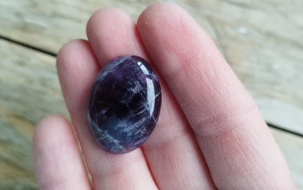 Cabochon ametist, 30x22 mm