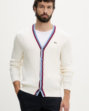 Lacoste cardigan pentru bărbați, cu lână