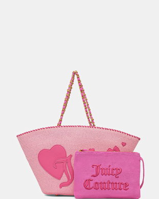 Juicy Couture geantă de plajă pentru femei împletită ALMA BEACH BASKET