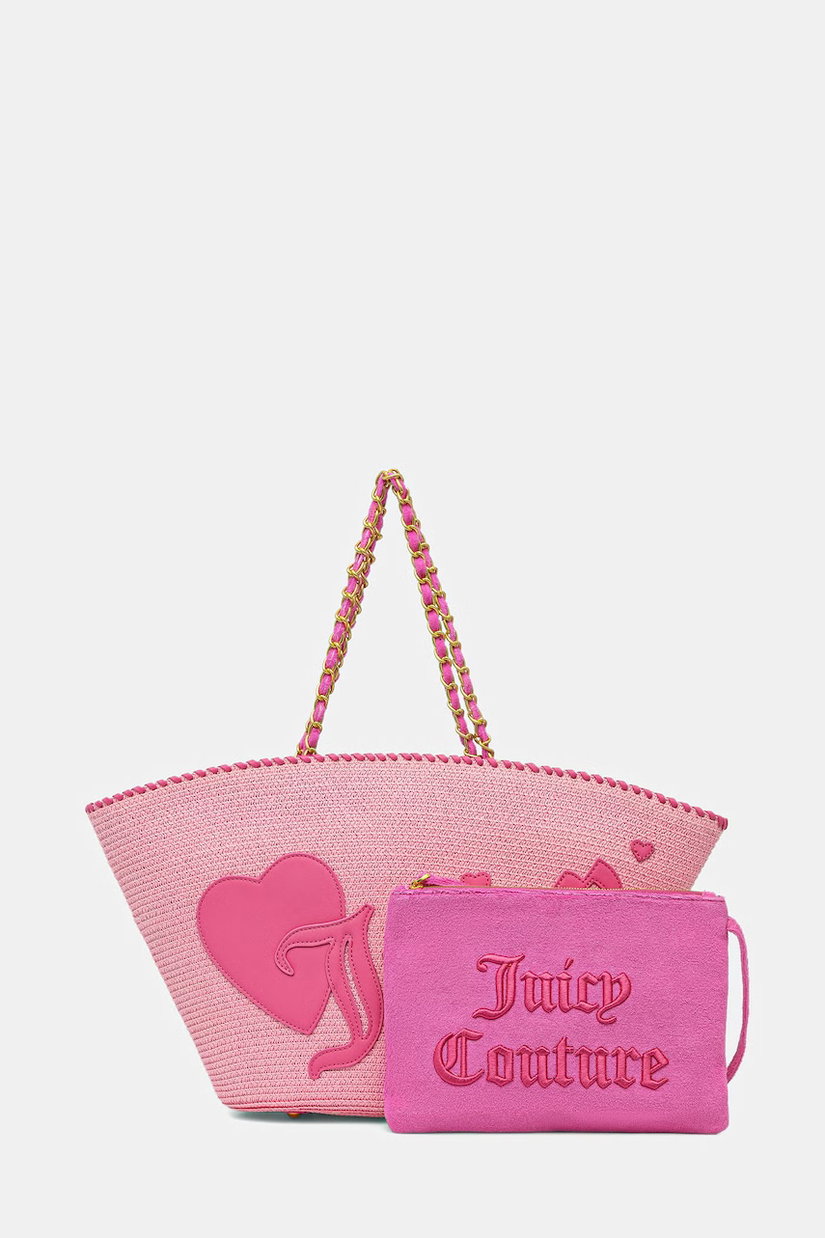Juicy Couture geantă de plajă pentru femei împletită ALMA BEACH BASKET