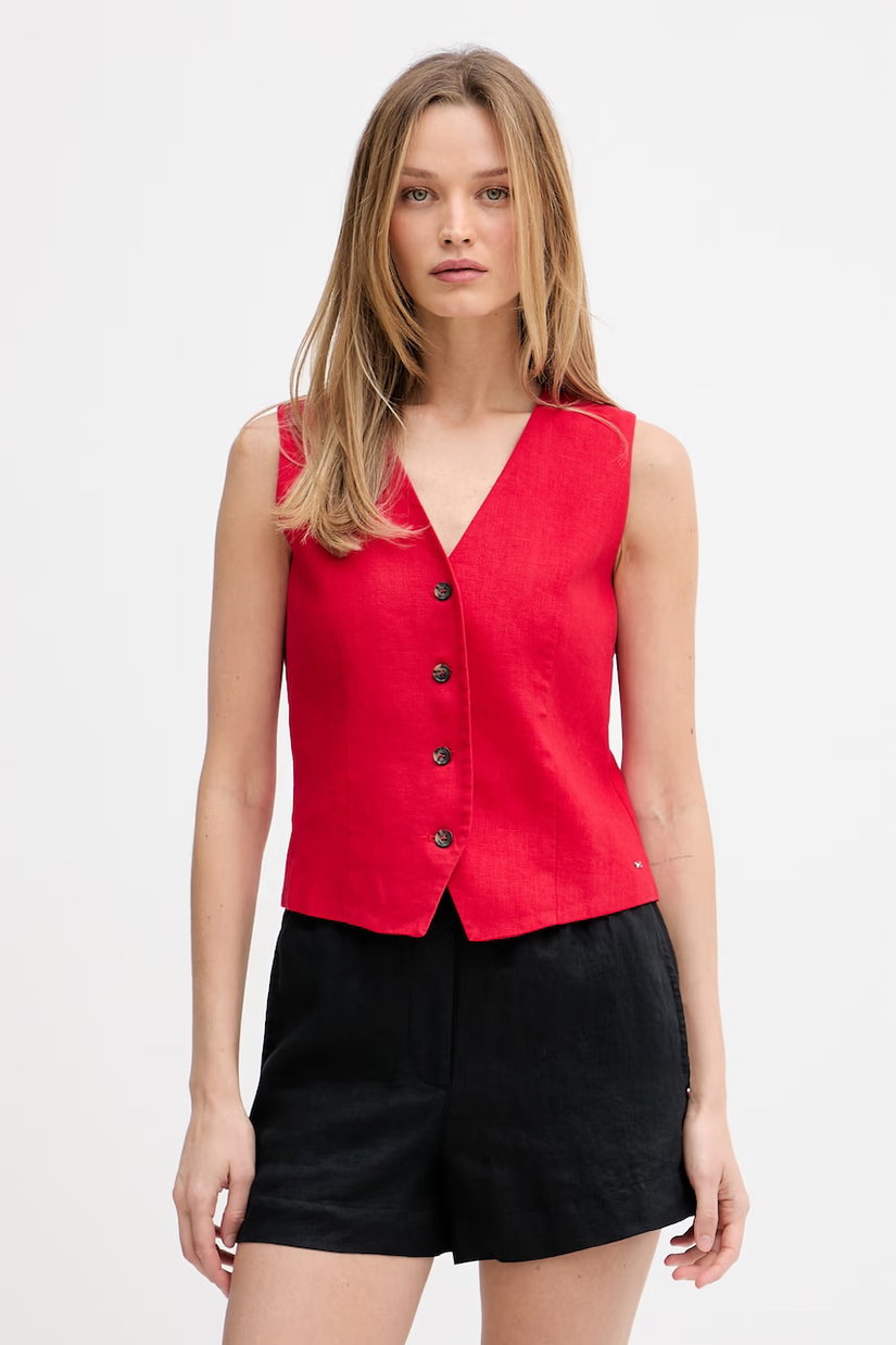 Tommy Hilfiger vestă cu un singur rând de nasturi pentru femei, cu in