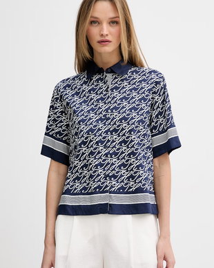 Tommy Hilfiger cămașă pentru femei, cu mătase SUMMER