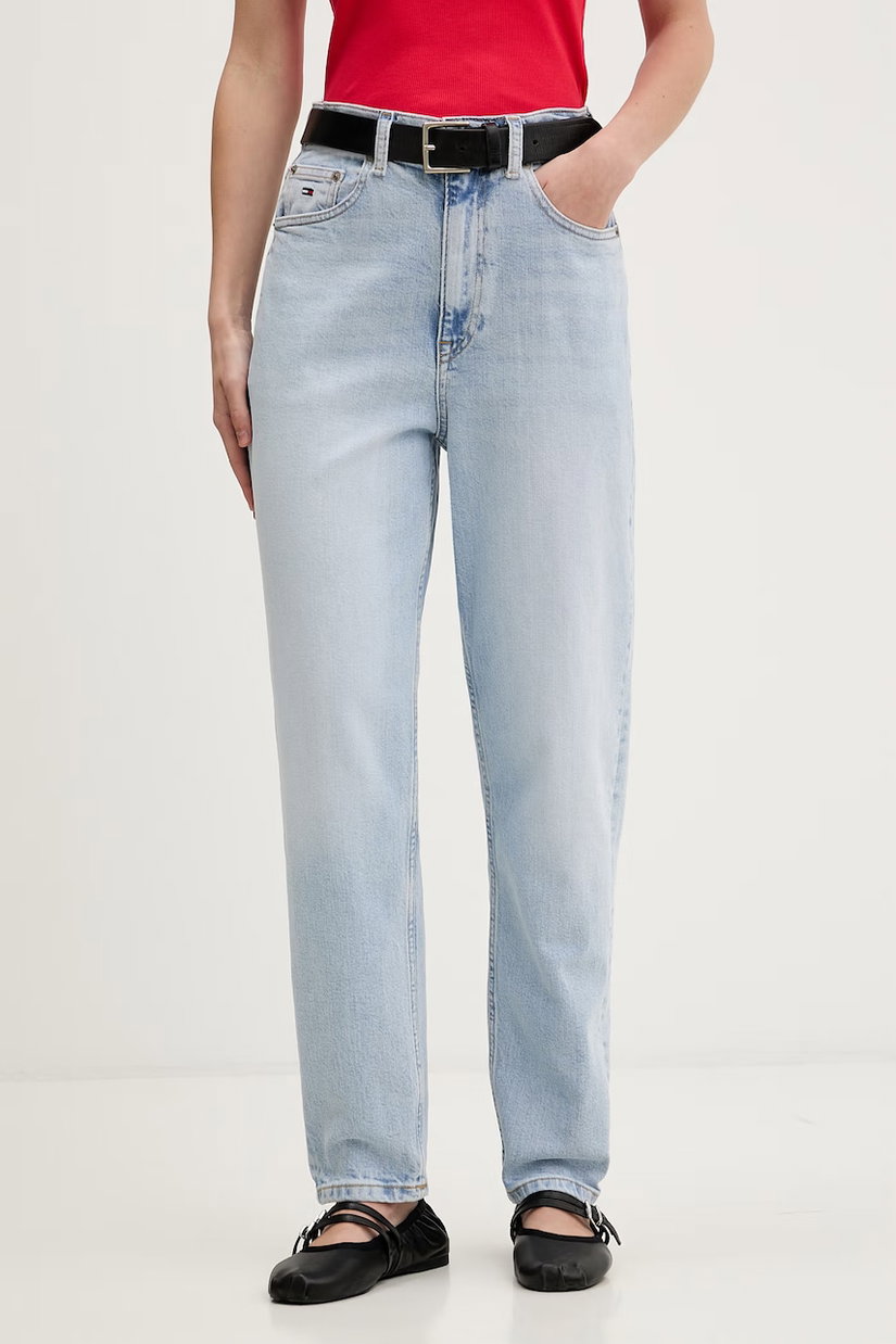 Tommy Jeans blugi mom fit pentru femei