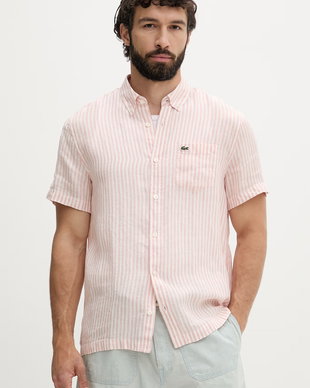 Lacoste cămașă pentru bărbați, din in