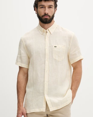 Lacoste cămașă pentru bărbați, din in