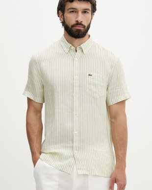 Lacoste cămașă pentru bărbați, din in