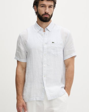 Lacoste cămașă pentru bărbați, din in