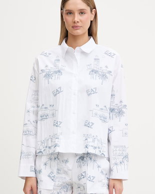EA7 Emporio Armani cămașă pentru femei, din bumbac
