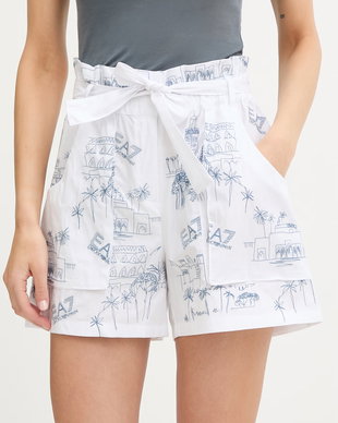 EA7 Emporio Armani pantaloni scurți pentru femei, cu bumbac
