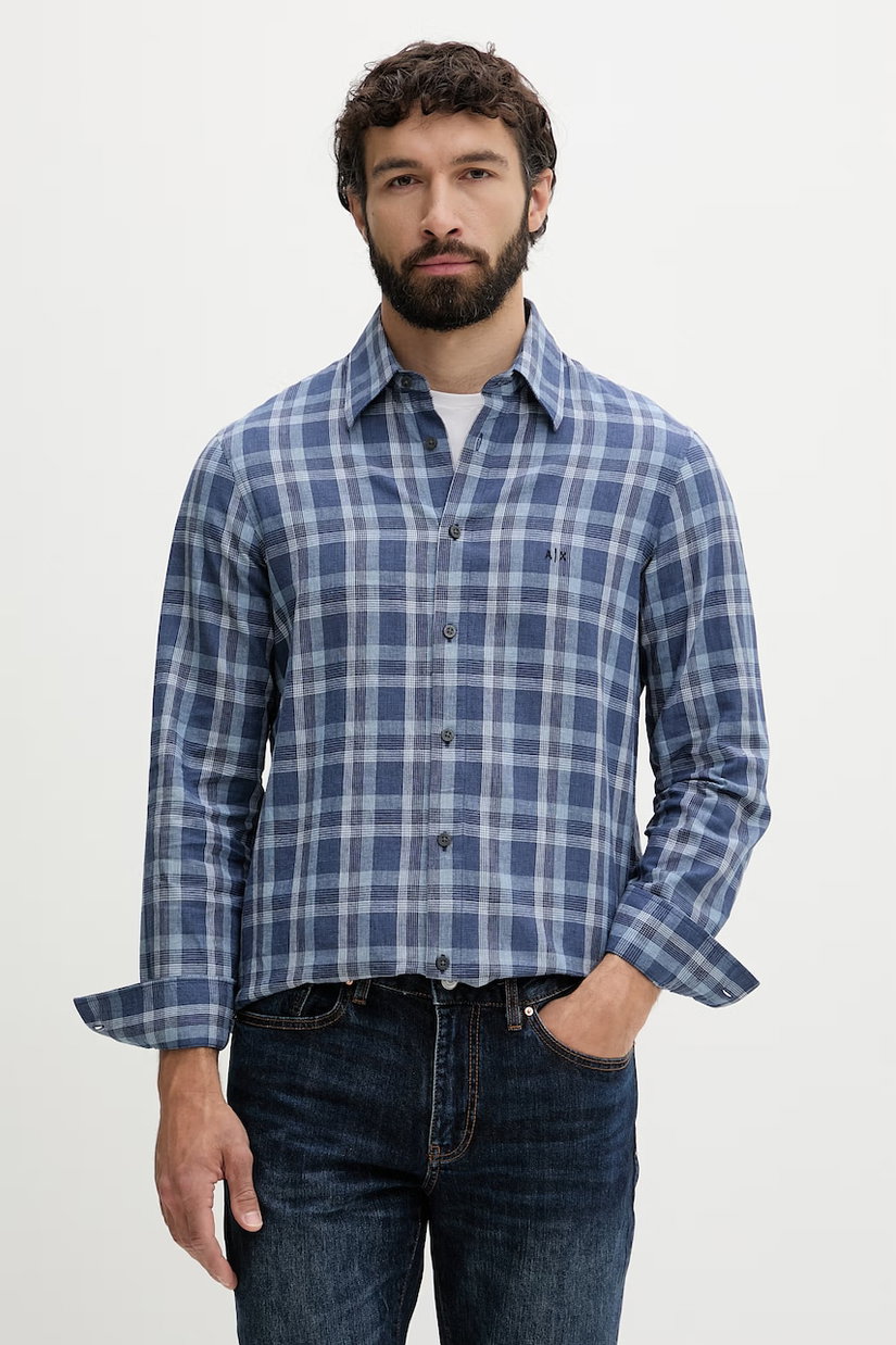 Armani Exchange cămașă pentru bărbați, cu bumbac