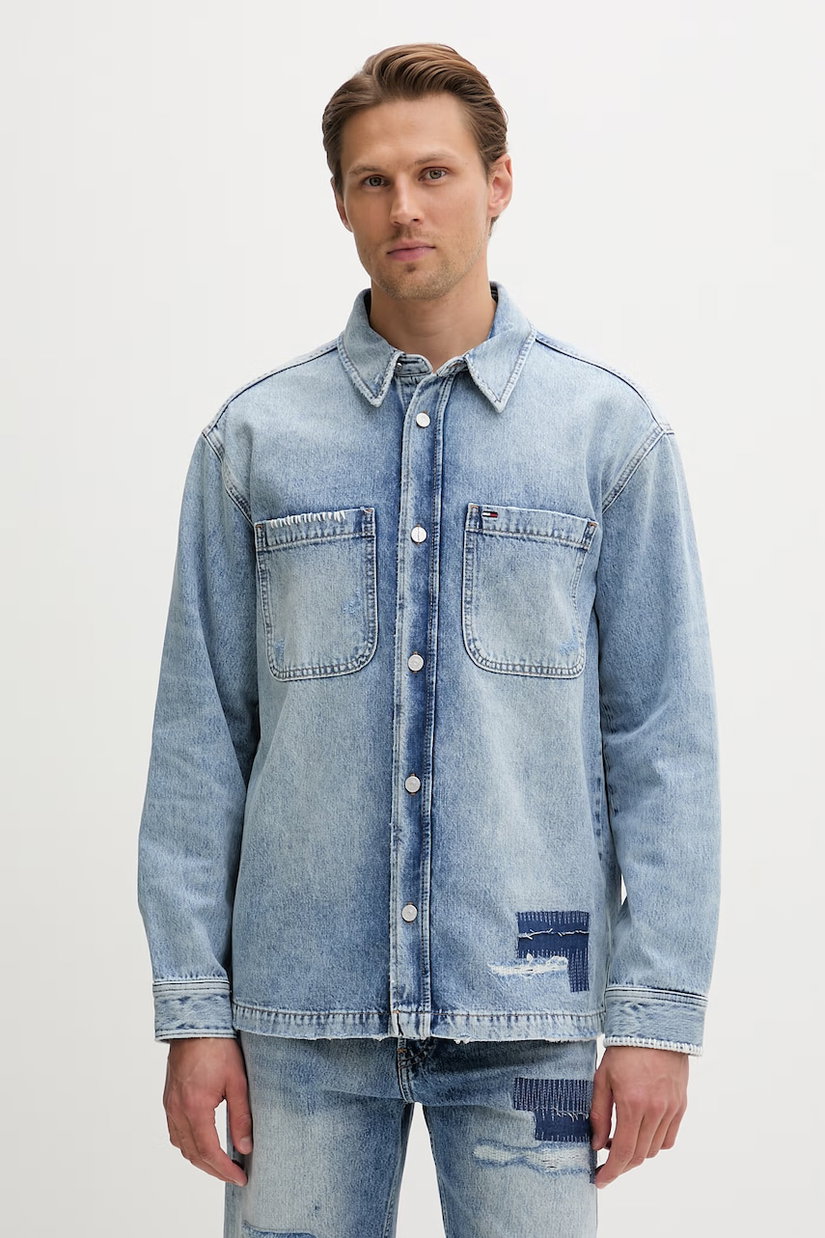 Tommy Jeans cămașă pentru bărbați, din denim