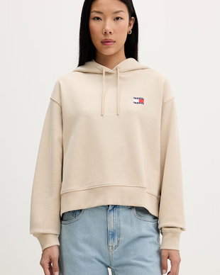 Tommy Jeans hanorac cu glugă pentru femei, din bumbac