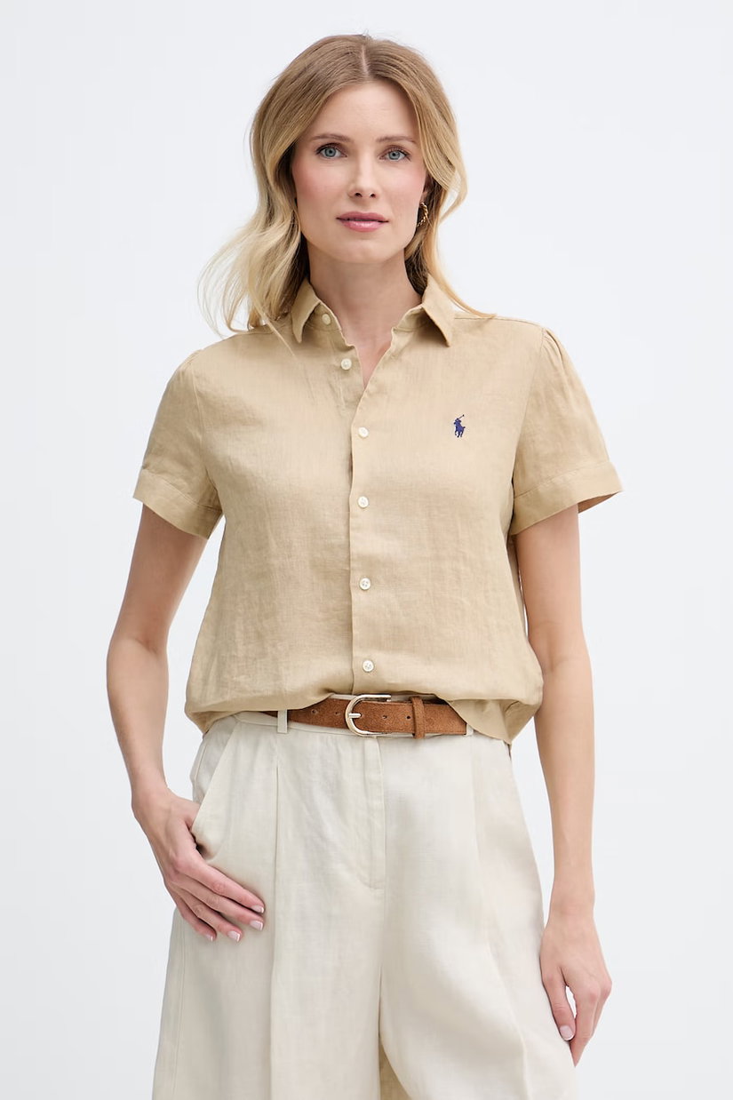 Polo Ralph Lauren cămașă pentru femei, din in