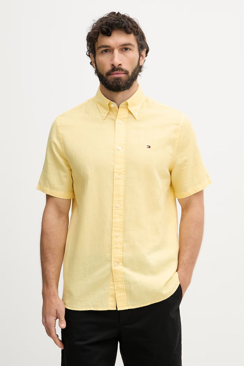 Tommy Hilfiger cămașă pentru bărbați, din in