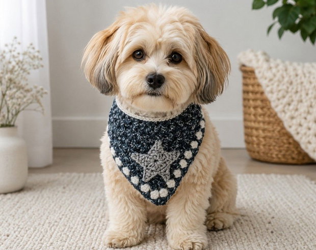 Bandana crosetata " Handsome Boy "