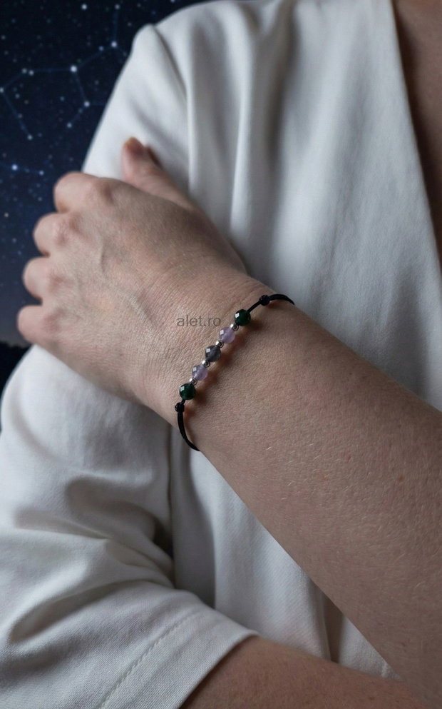 Alet - Bratara Handmade Pietre Semipretioase Argint Zodia Capricorn