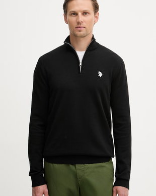 U.S. Polo Assn. pulover pentru bărbați, din bumbac COTTON 1/4 ZIP NECK