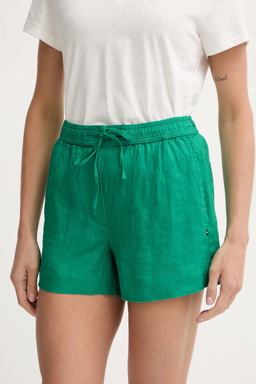 Tommy Hilfiger pantaloni scurți pentru femei din in