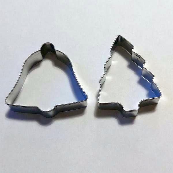 KT0014 - SET Cutter / forma pt prajituri / lut polimeric, clopotel, bradut