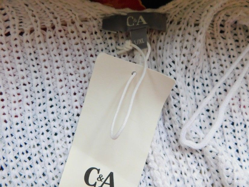 Cardigan  nou   alb,  deosebit,  L / XL, potrivit pentru o rochie de vara, foarte  elegant