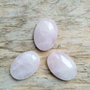 Cabochon cuart roz, 25x18 mm