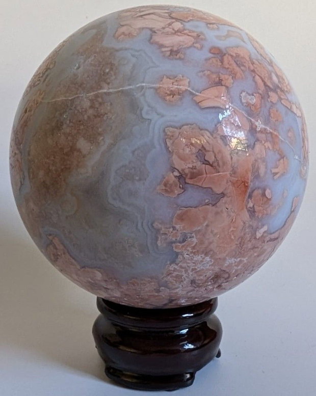 Agat Pink Petal - Sfera piatra semipretioasa