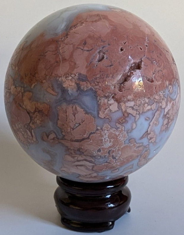 Agat Pink Petal - Sfera piatra semipretioasa