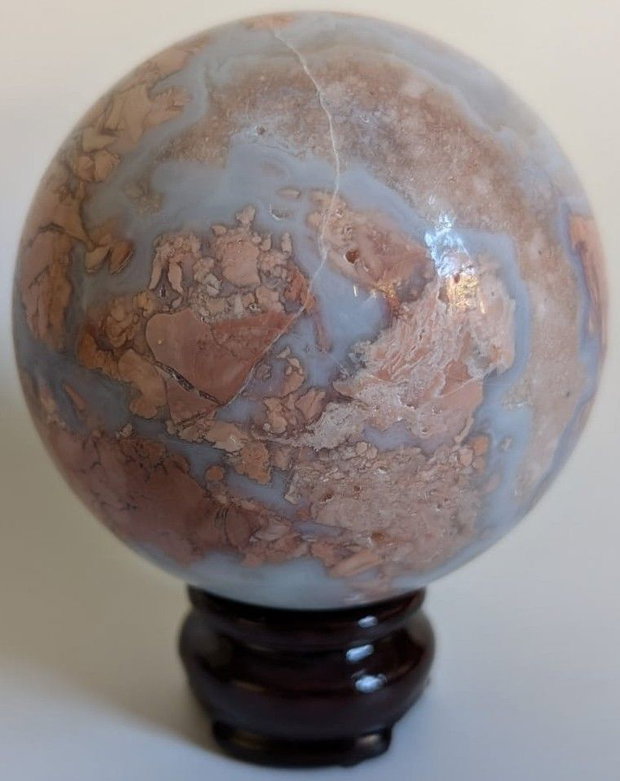 Agat Pink Petal - Sfera piatra semipretioasa