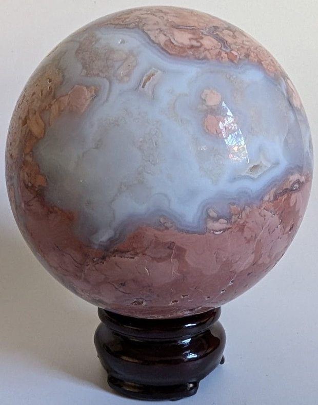Agat Pink Petal - Sfera piatra semipretioasa