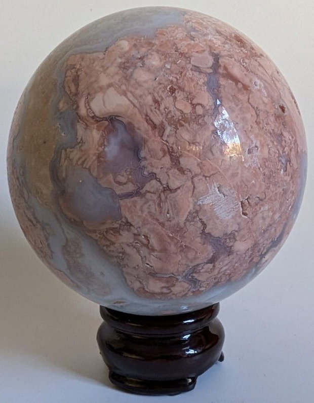 Agat Pink Petal - Sfera piatra semipretioasa