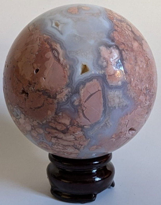 Agat Pink Petal - Sfera piatra semipretioasa