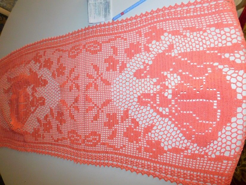 Centru de masa, vintage , fire  bumbac,  dantela,  crosetat manual ,  deosebit