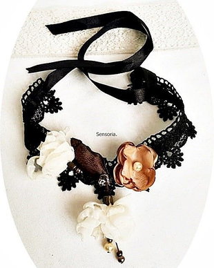 chocker  romantic dantelat floral