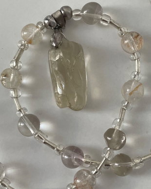 Colier handmade cuart fumuriu
