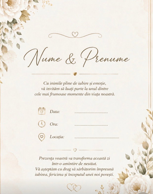 Invitație Nunta