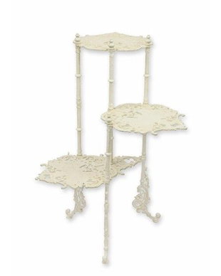 Masuta flori din fonta antik white