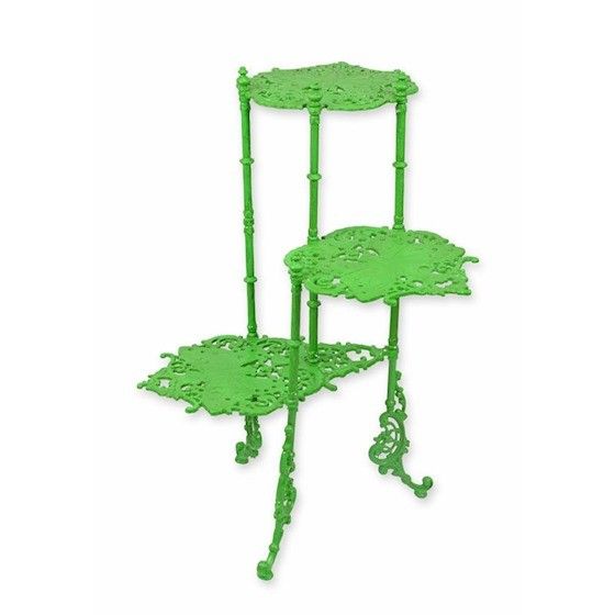Masuta flori din fonta verde