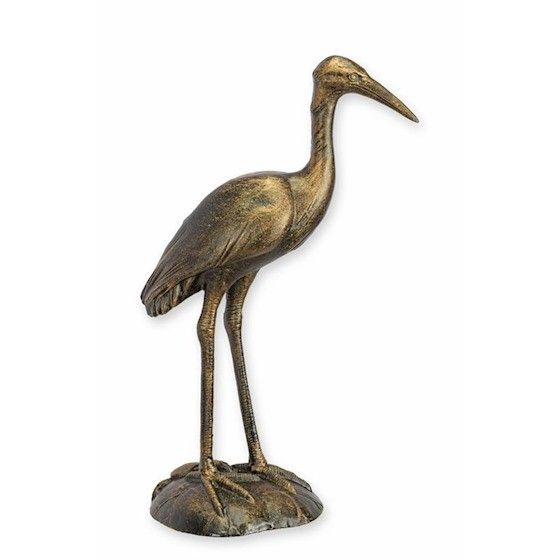 Egreta-figurina decorativa din fonta
