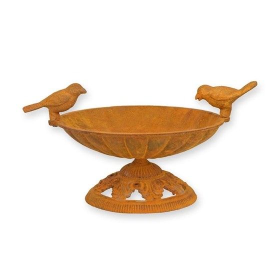 Set doua bai pasarele din fonta antik rusty